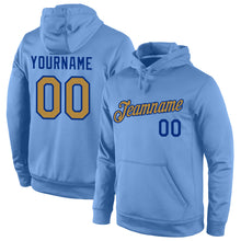 Загрузить изображение в средство просмотра галереи, Custom Stitched Light Blue Old Gold-Royal Sports Pullover Sweatshirt Hoodie