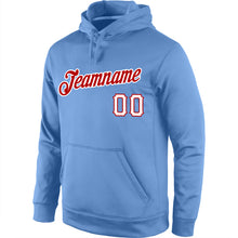 Загрузить изображение в средство просмотра галереи, Custom Stitched Light Blue White-Red Sports Pullover Sweatshirt Hoodie