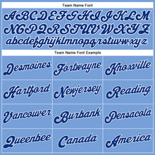 Load image into Gallery viewer, Custom Light Blue White Pinstripe Royal-White Authentic Basketball Jersey