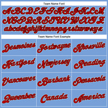 Load image into Gallery viewer, Custom Light Blue Red Pinstripe Red-Black Authentic Basketball Jersey