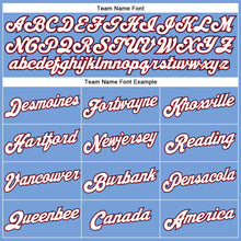 Load image into Gallery viewer, Custom Light Blue Red Pinstripe White-Navy Authentic Basketball Jersey