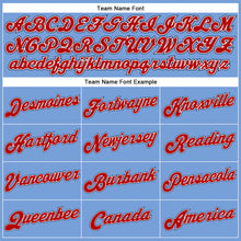 Charger l'image dans la galerie, Custom Light Blue White Pinstripe Red-Navy Authentic Basketball Jersey