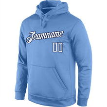 Загрузить изображение в средство просмотра галереи, Custom Stitched Light Blue White-Navy Sports Pullover Sweatshirt Hoodie
