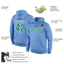 Загрузить изображение в средство просмотра галереи, Custom Stitched Light Blue Kelly Green-White Sports Pullover Sweatshirt Hoodie