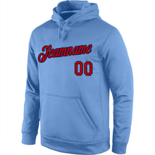 Загрузить изображение в средство просмотра галереи, Custom Stitched Light Blue Red-Navy Sports Pullover Sweatshirt Hoodie