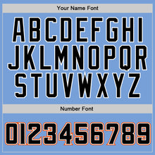 Load image into Gallery viewer, Custom Stitched Light Blue Black-Orange Sports Pullover Sweatshirt Hoodie