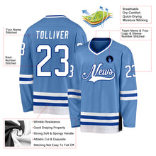 Load image into Gallery viewer, Custom Light Blue White-Royal Hockey Jersey