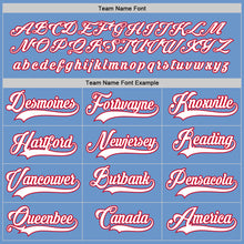 Загрузить изображение в средство просмотра галереи, Custom Light Blue White-Red Hockey Jersey