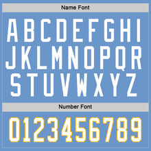 Загрузить изображение в средство просмотра галереи, Custom Light Blue White-Gold Hockey Jersey