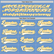 Загрузить изображение в средство просмотра галереи, Custom Light Blue White-Gold Hockey Jersey