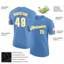 Загрузить изображение в средство просмотра галереи, Custom Light Blue White-Gold Performance T-Shirt