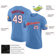 Загрузить изображение в средство просмотра галереи, Custom Light Blue White-Red Performance T-Shirt