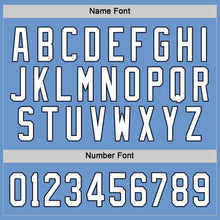 Загрузить изображение в средство просмотра галереи, Custom Light Blue White-Navy Hockey Jersey