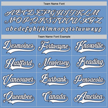 Загрузить изображение в средство просмотра галереи, Custom Light Blue White-Navy Hockey Jersey