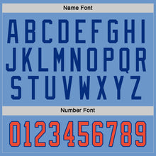 Load image into Gallery viewer, Custom Light Blue Orange-Royal Hockey Jersey