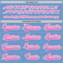Загрузить изображение в средство просмотра галереи, Custom Light Blue Pink-White Hockey Jersey