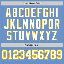 Load image into Gallery viewer, Custom Light Blue White-Gold Authentic Baseball Jersey