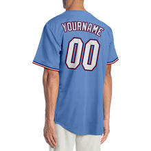 Load image into Gallery viewer, Custom Light Blue White-Royal Authentic Baseball Jersey