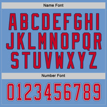 Load image into Gallery viewer, Custom Light Blue Red-Navy Hockey Jersey