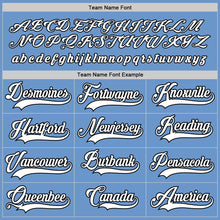 Загрузить изображение в средство просмотра галереи, Custom Light Blue White-Black Hockey Jersey