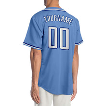 Load image into Gallery viewer, Custom Light Blue White-Royal Authentic Baseball Jersey