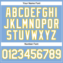 Load image into Gallery viewer, Custom Light Blue White-Gold Authentic Baseball Jersey