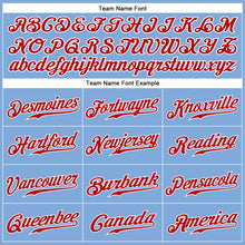 Load image into Gallery viewer, Custom Light Blue Red-White Authentic Baseball Jersey