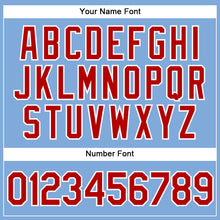 Load image into Gallery viewer, Custom Light Blue Red-White Authentic Baseball Jersey