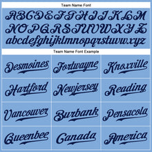 Load image into Gallery viewer, Custom Light Blue Navy-White Authentic Baseball Jersey