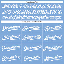 Load image into Gallery viewer, Custom Light Blue White Authentic Baseball Jersey