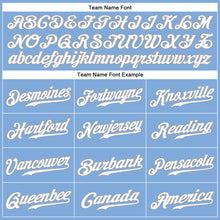 Load image into Gallery viewer, Custom Light Blue White-Gray Authentic Baseball Jersey