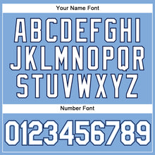 Load image into Gallery viewer, Custom Light Blue White-Navy Authentic Baseball Jersey