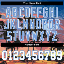 Load image into Gallery viewer, Custom Light Blue White-Light Blue 3D Pattern Design Palm Trees Authentic Baseball Jersey