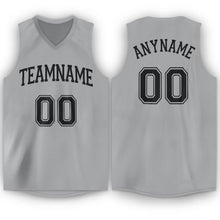 Laden Sie das Bild in den Galerie-Viewer, Custom Gray Black V-Neck Basketball Jersey