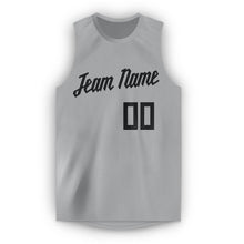 Laden Sie das Bild in den Galerie-Viewer, Custom Gray Black Round Neck Basketball Jersey