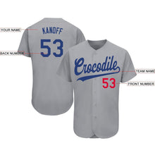 Загрузить изображение в средство просмотра галереи, Custom Gray Royal-Red Baseball Jersey