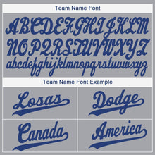 Загрузить изображение в средство просмотра галереи, Custom Gray Royal-Red Baseball Jersey