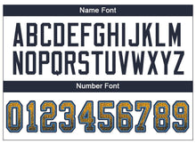 Загрузить изображение в средство просмотра галереи, Custom Gold Navy-Powder Blue Drift Fashion Football Jersey