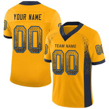 Загрузить изображение в средство просмотра галереи, Custom Gold Navy-Powder Blue Drift Fashion Football Jersey