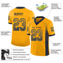 Загрузить изображение в средство просмотра галереи, Custom Gold Navy-Powder Blue Drift Fashion Football Jersey