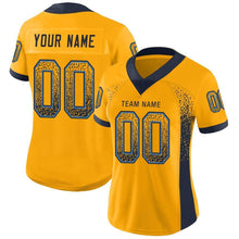 Загрузить изображение в средство просмотра галереи, Custom Gold Navy-Powder Blue Drift Fashion Football Jersey