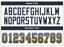 Загрузить изображение в средство просмотра галереи, Custom Powder Blue Navy-Gold Drift Fashion Football Jersey
