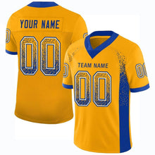 Загрузить изображение в средство просмотра галереи, Custom Gold Royal-White Drift Fashion Football Jersey