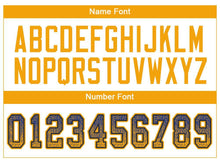 Load image into Gallery viewer, Custom Royal Gold-Navy Drift Fashion Football Jersey