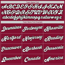 Laden Sie das Bild in den Galerie-Viewer, Custom Maroon White-Black Authentic Throwback Basketball Jersey