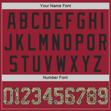 Laden Sie das Bild in den Galerie-Viewer, Custom Maroon Camo-Gray Authentic Throwback Basketball Jersey