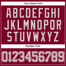 Загрузить изображение в средство просмотра галереи, Custom Maroon White Pinstripe Gray-White Authentic Basketball Jersey