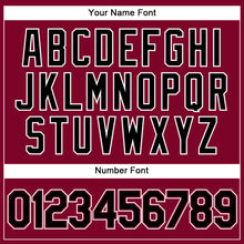 Загрузить изображение в средство просмотра галереи, Custom Maroon White Pinstripe Black-White Authentic Basketball Jersey