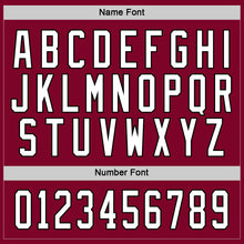 Load image into Gallery viewer, Custom Maroon White-Black Hockey Jersey