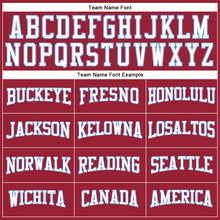 Загрузить изображение в средство просмотра галереи, Custom Maroon White-Light Blue Authentic Throwback Basketball Jersey